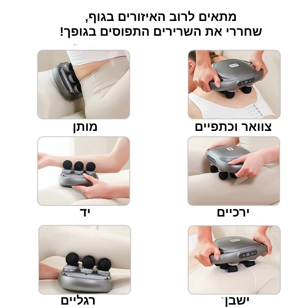 מכשיר עיסוי מקצועי לשחרור שרירים עמוק ויעיל